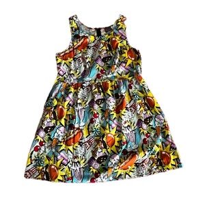 Girls' Multicolor Printed Summer Dress